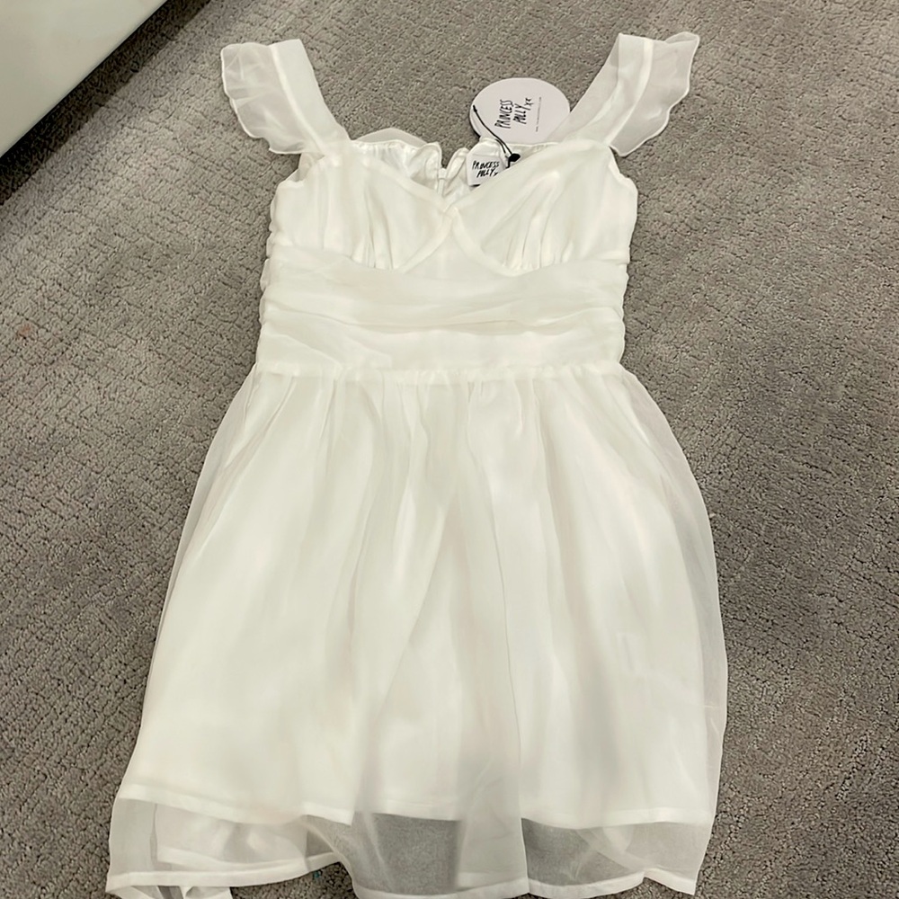 so sweet white mini dress princess polly size 2